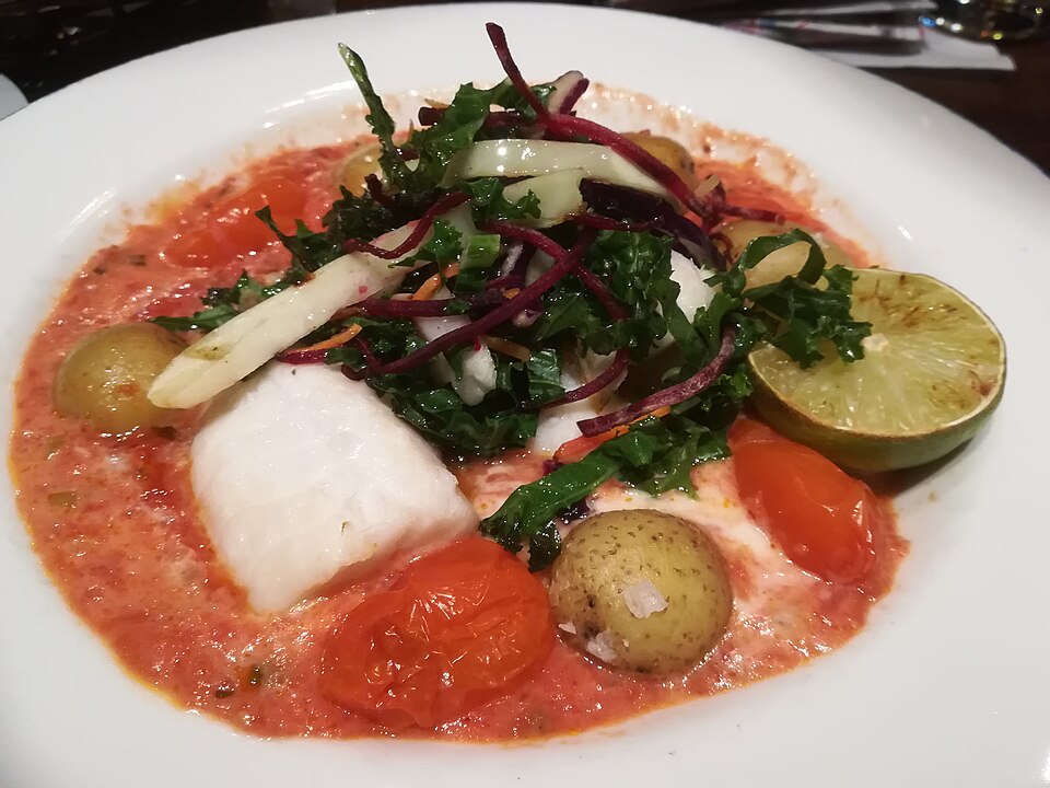 Baked cod tomatoes